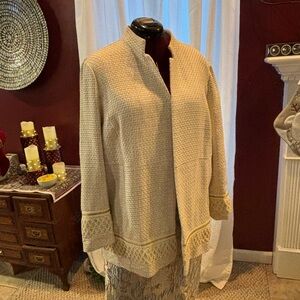 Chico's Beige Textured Jacket